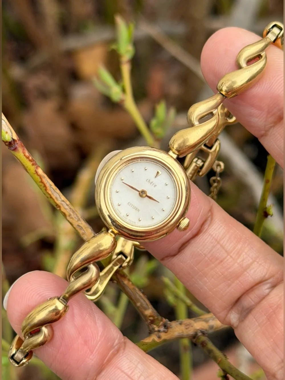 Citizen Gold-Tone Women's Bracelet Watch with White Dial